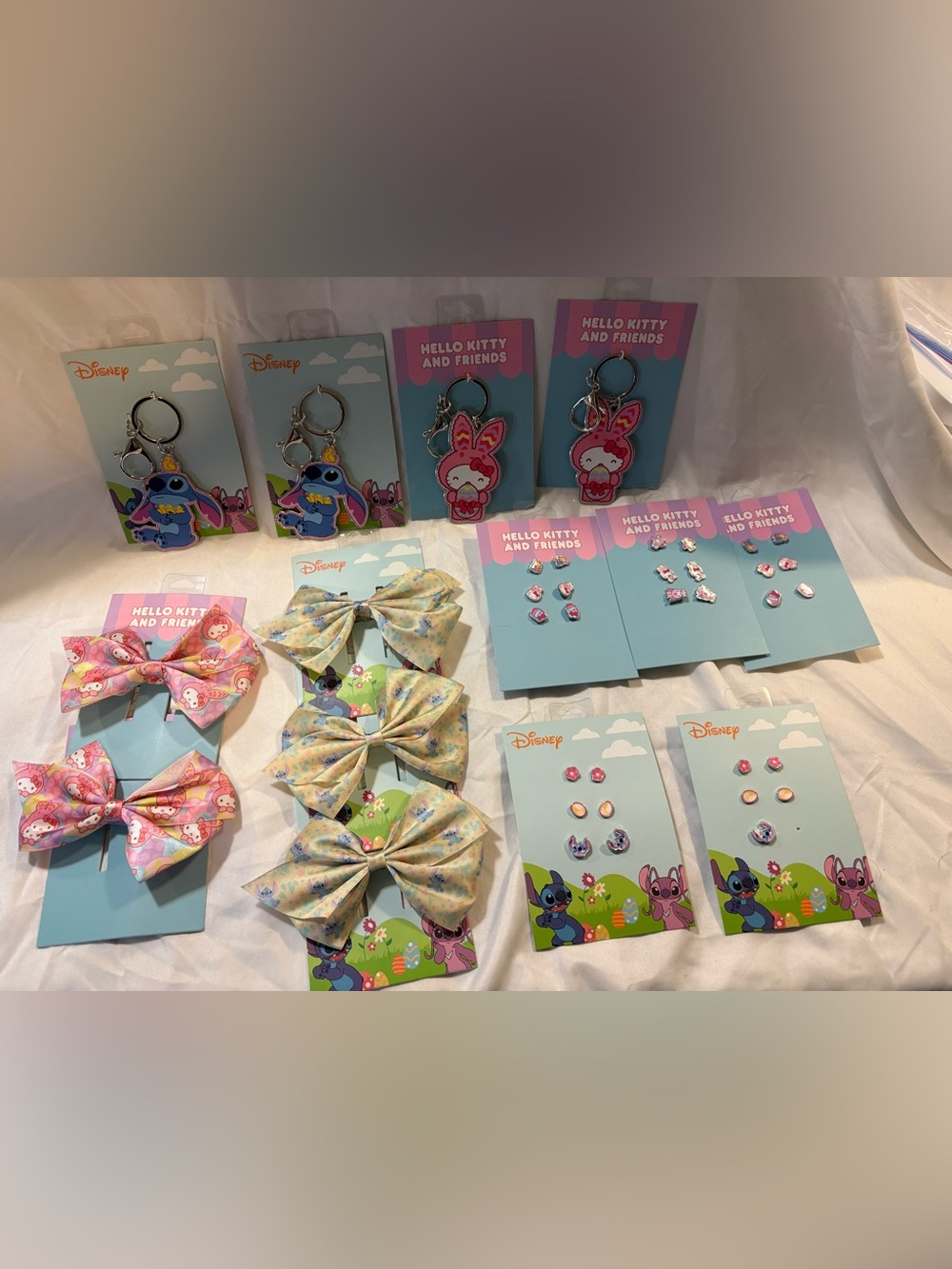 Hello Kitty & Disney Stitch lot 14 pieces